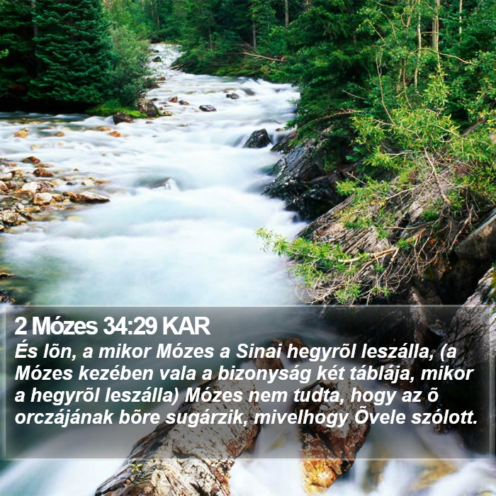 2 Mózes 34:29 KAR Bible Study