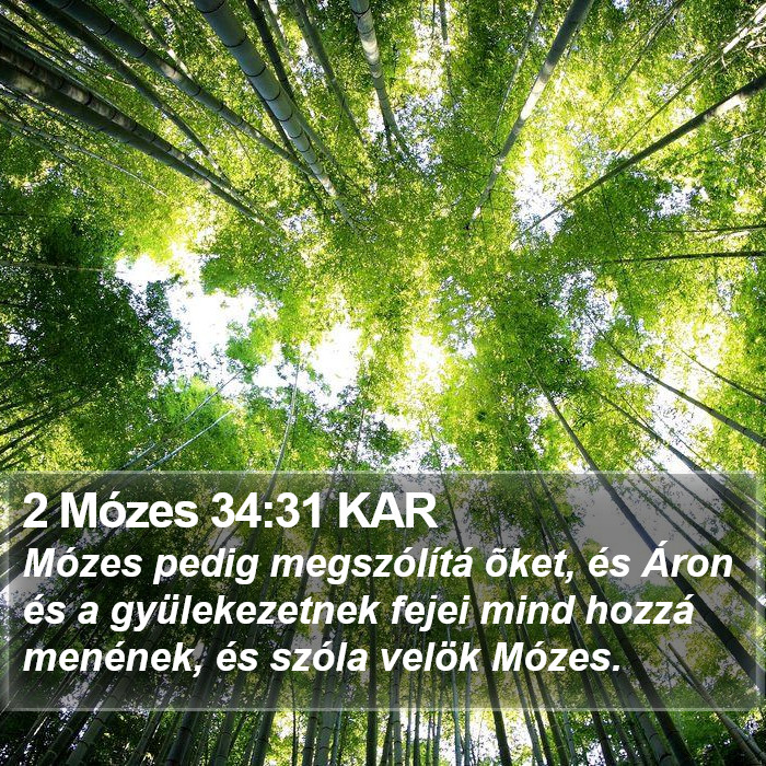 2 Mózes 34:31 KAR Bible Study