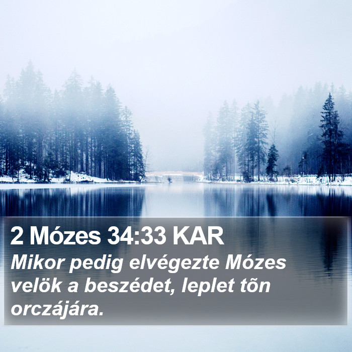 2 Mózes 34:33 KAR Bible Study