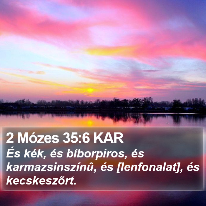 2 Mózes 35:6 KAR Bible Study