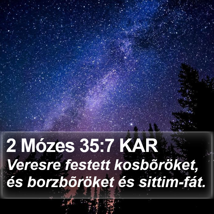 2 Mózes 35:7 KAR Bible Study