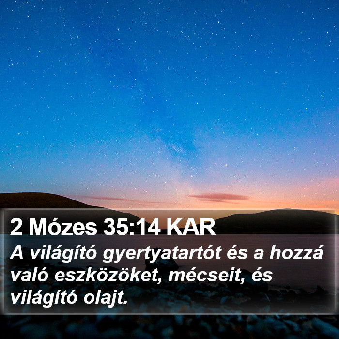 2 Mózes 35:14 KAR Bible Study