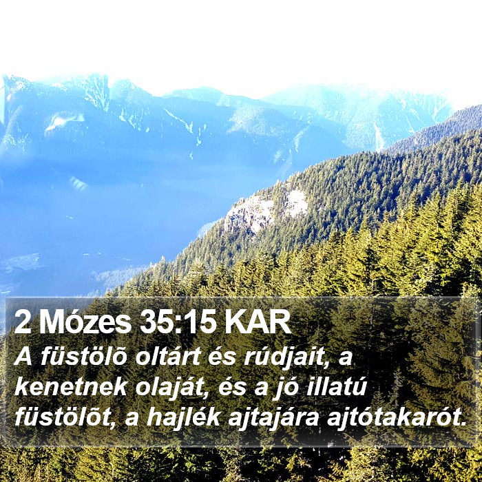 2 Mózes 35:15 KAR Bible Study