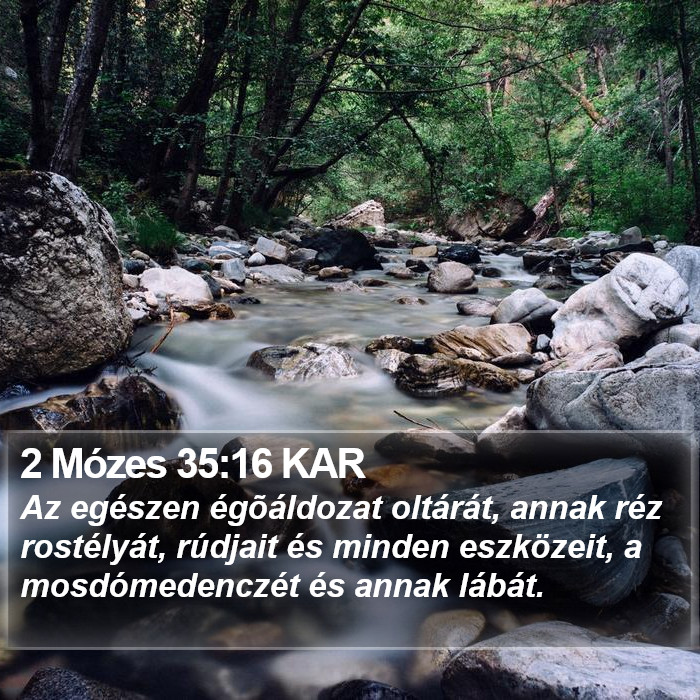 2 Mózes 35:16 KAR Bible Study