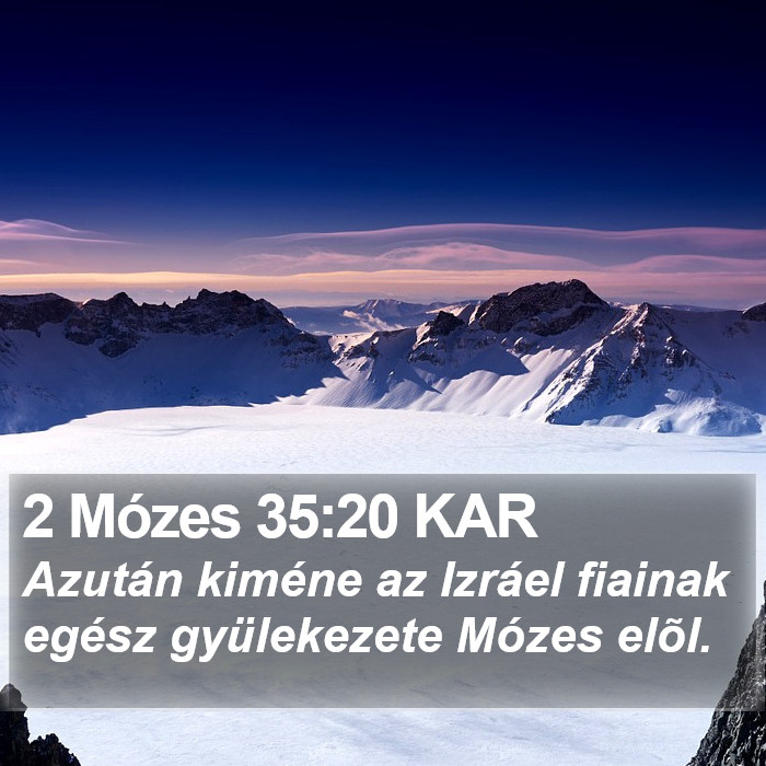 2 Mózes 35:20 KAR Bible Study