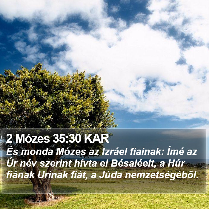 2 Mózes 35:30 KAR Bible Study