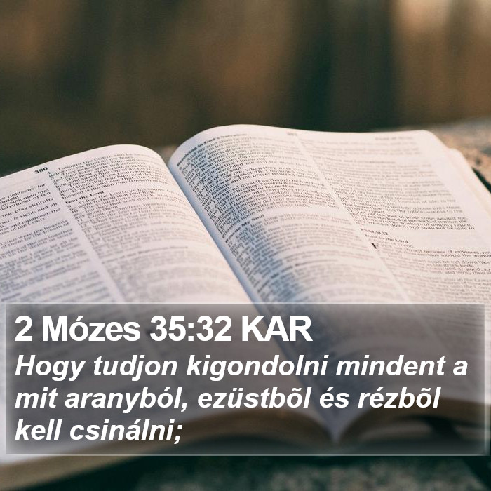 2 Mózes 35:32 KAR Bible Study