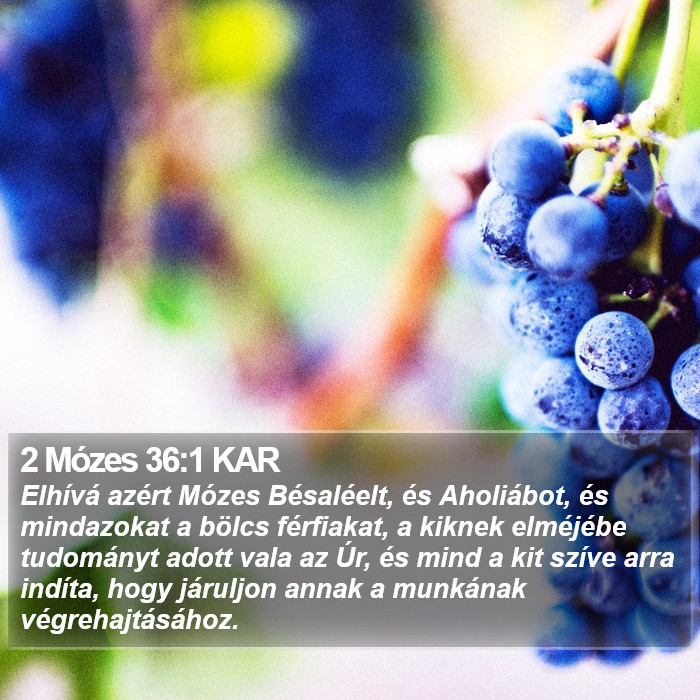 2 Mózes 36:1 KAR Bible Study