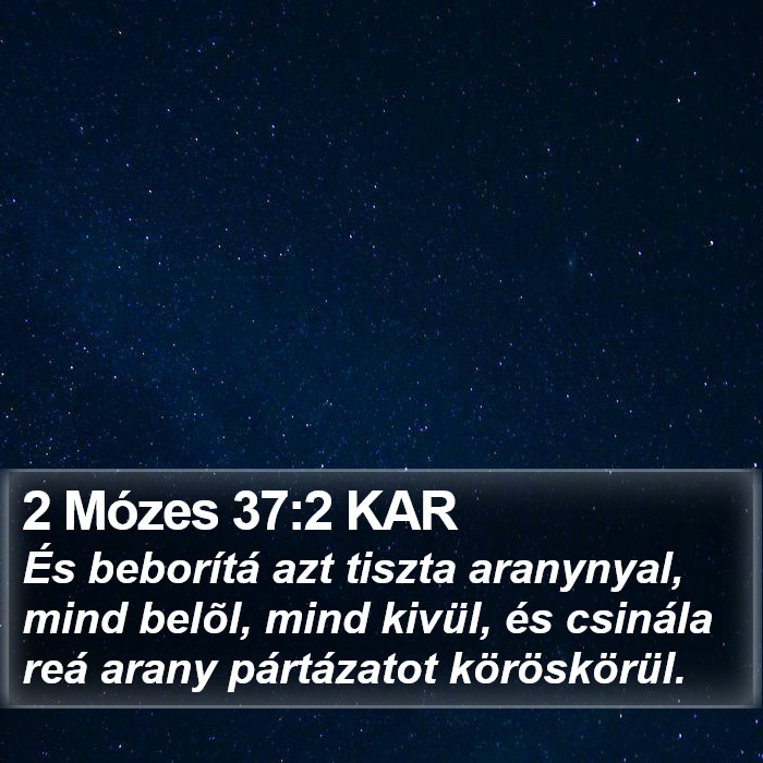 2 Mózes 37:2 KAR Bible Study