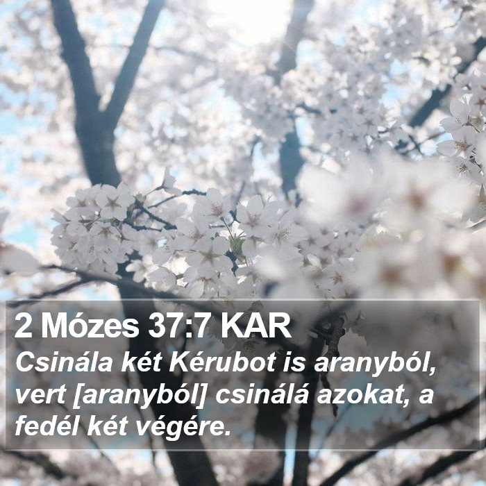 2 Mózes 37:7 KAR Bible Study