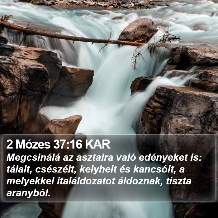 2 Mózes 37:16 KAR Bible Study