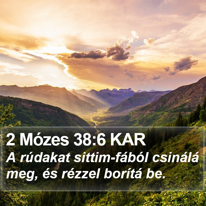 2 Mózes 38:6 KAR Bible Study