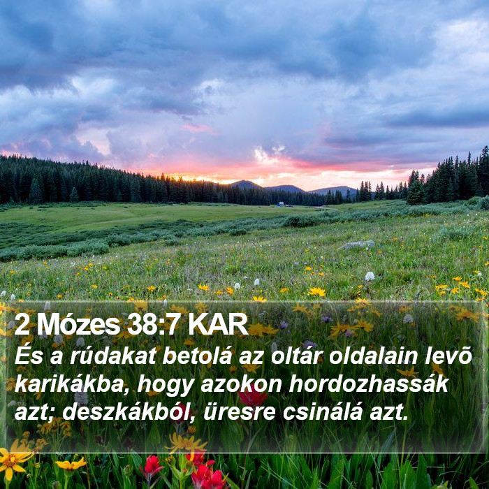 2 Mózes 38:7 KAR Bible Study