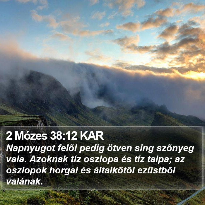 2 Mózes 38:12 KAR Bible Study