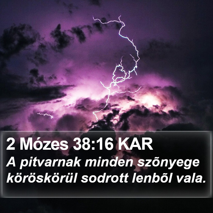 2 Mózes 38:16 KAR Bible Study