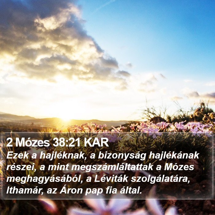 2 Mózes 38:21 KAR Bible Study