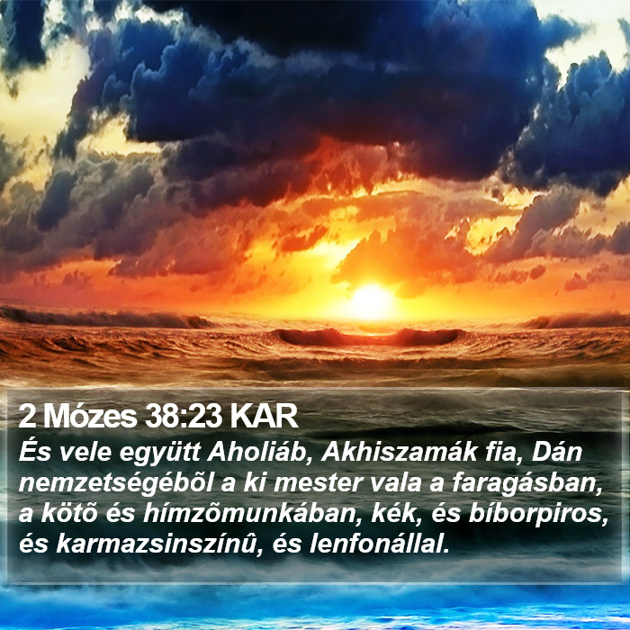 2 Mózes 38:23 KAR Bible Study