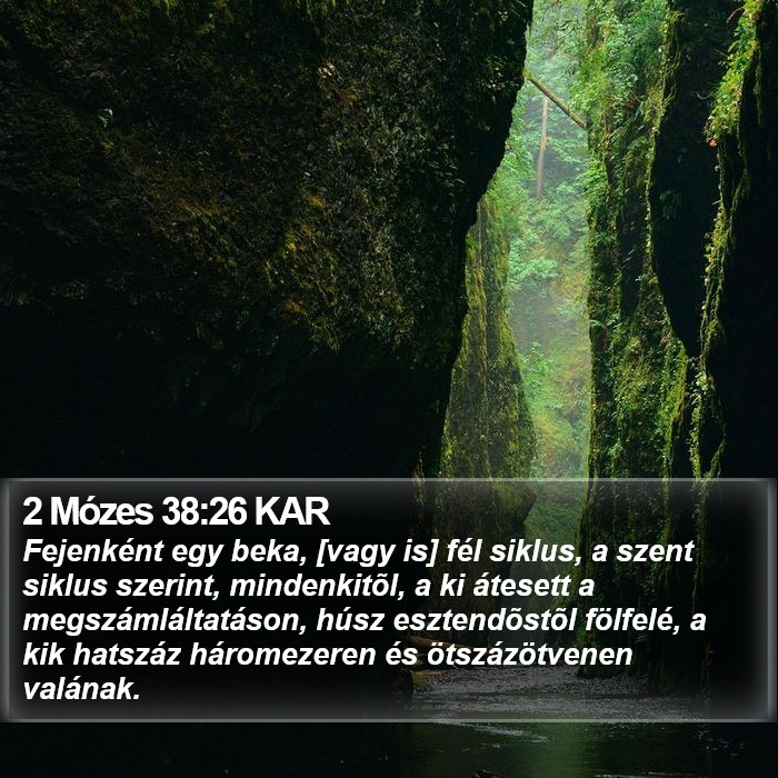 2 Mózes 38:26 KAR Bible Study