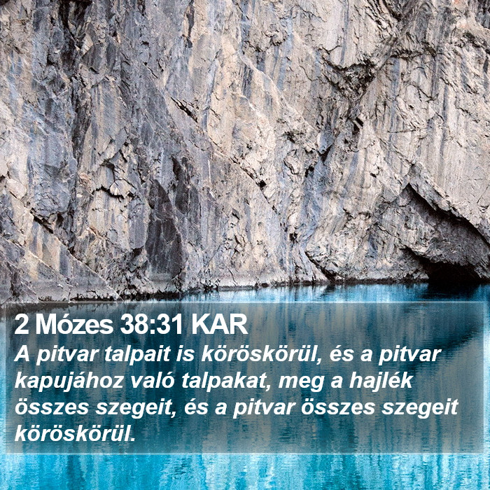 2 Mózes 38:31 KAR Bible Study