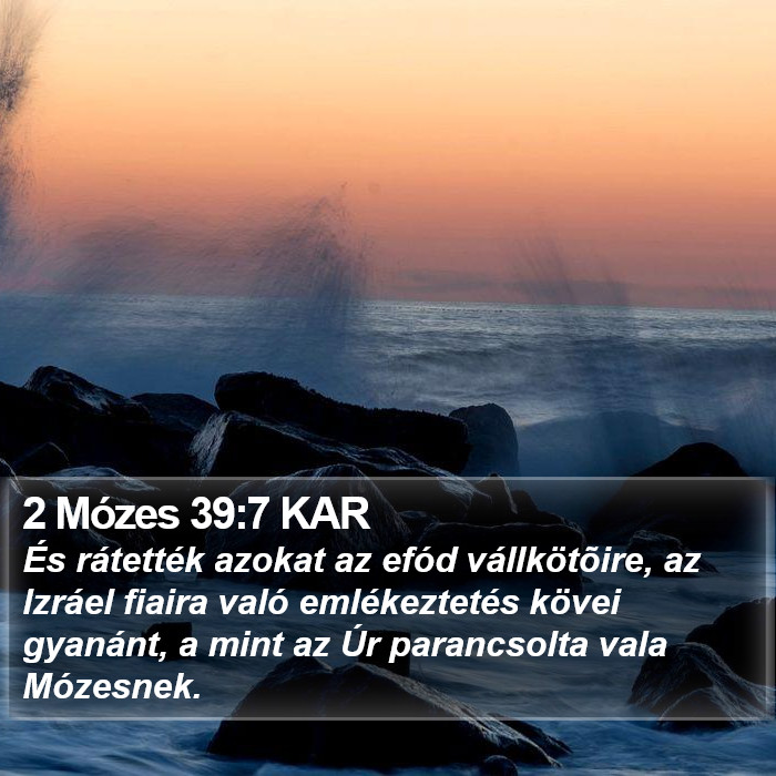 2 Mózes 39:7 KAR Bible Study