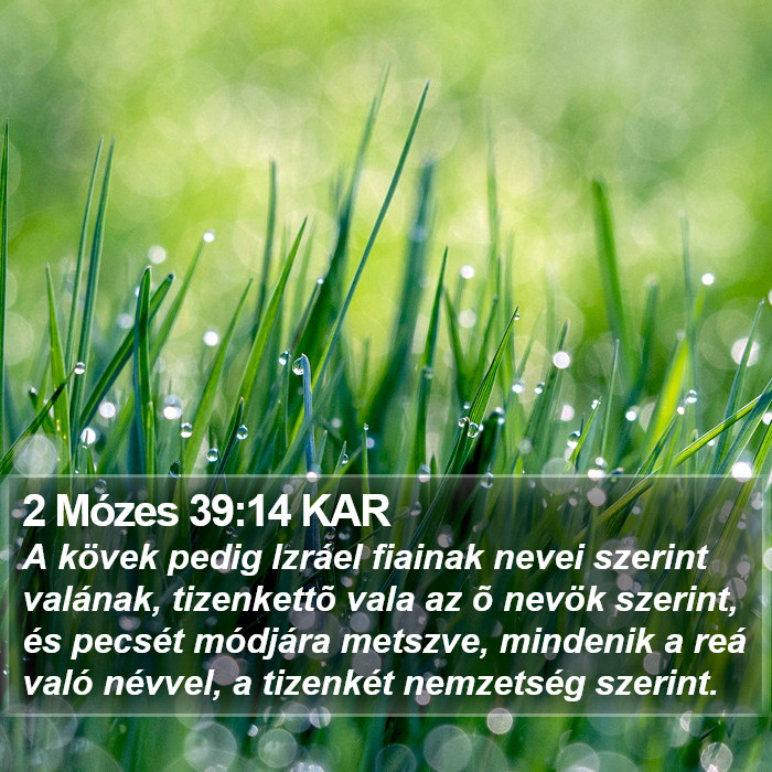 2 Mózes 39:14 KAR Bible Study