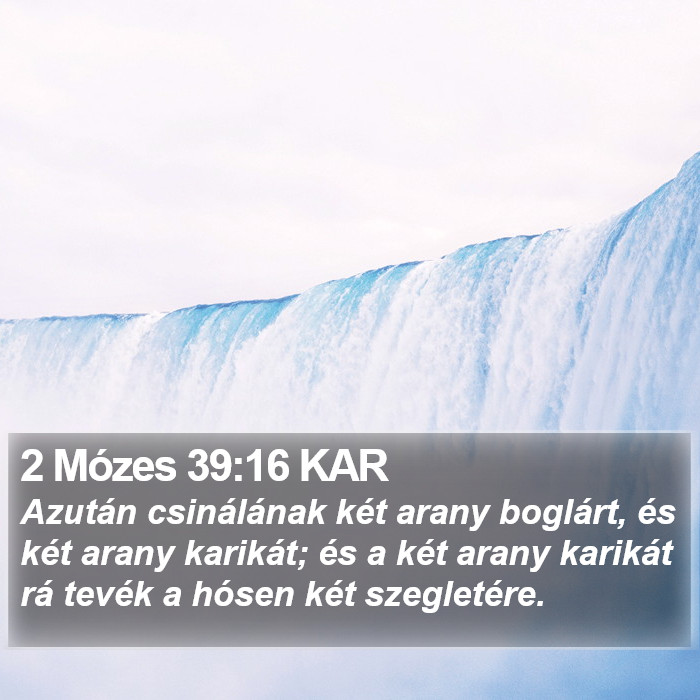 2 Mózes 39:16 KAR Bible Study