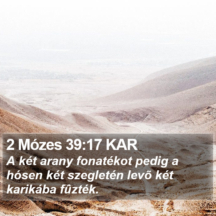 2 Mózes 39:17 KAR Bible Study