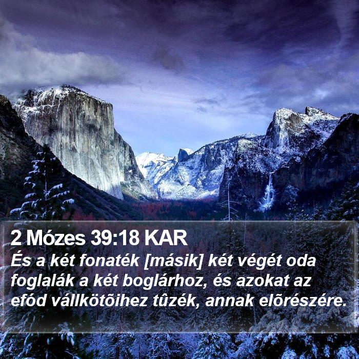 2 Mózes 39:18 KAR Bible Study