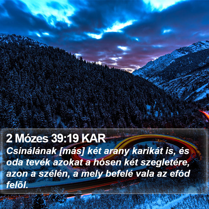 2 Mózes 39:19 KAR Bible Study