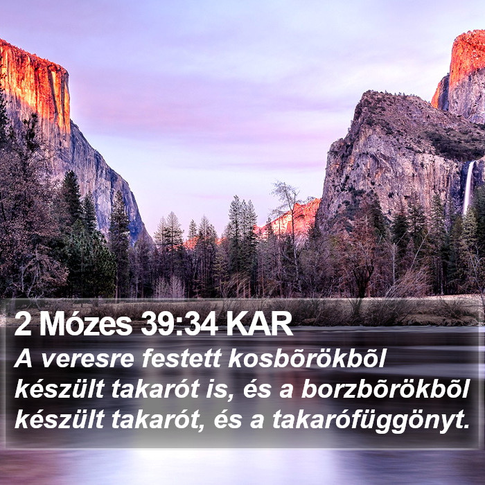 2 Mózes 39:34 KAR Bible Study