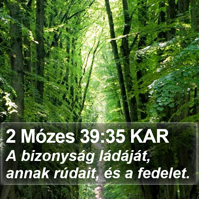 2 Mózes 39:35 KAR Bible Study