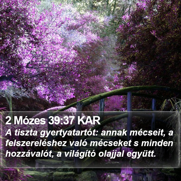 2 Mózes 39:37 KAR Bible Study