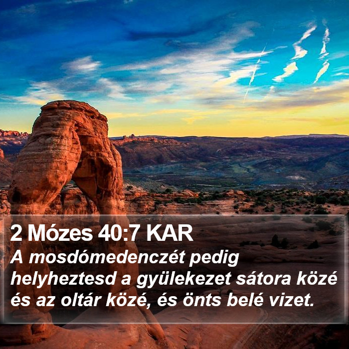 2 Mózes 40:7 KAR Bible Study