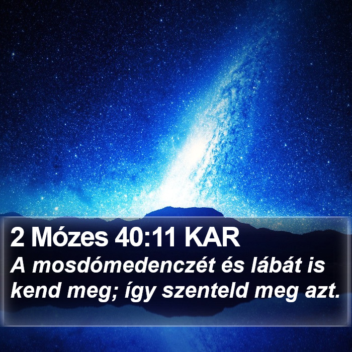 2 Mózes 40:11 KAR Bible Study