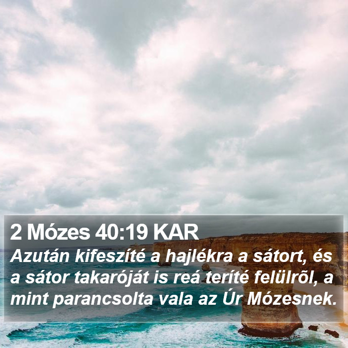 2 Mózes 40:19 KAR Bible Study