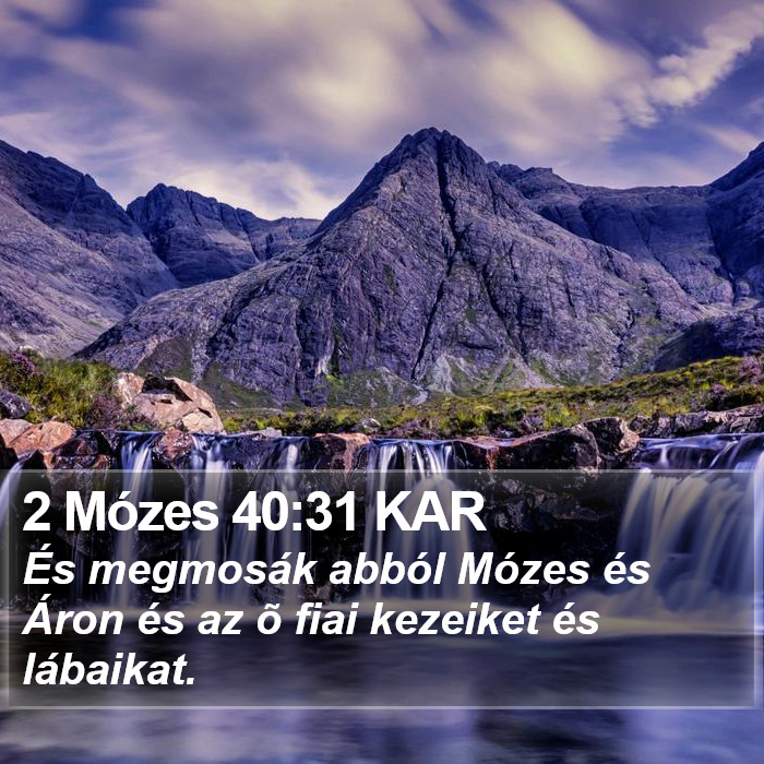 2 Mózes 40:31 KAR Bible Study