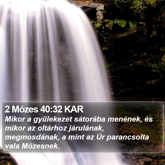 2 Mózes 40:32 KAR Bible Study