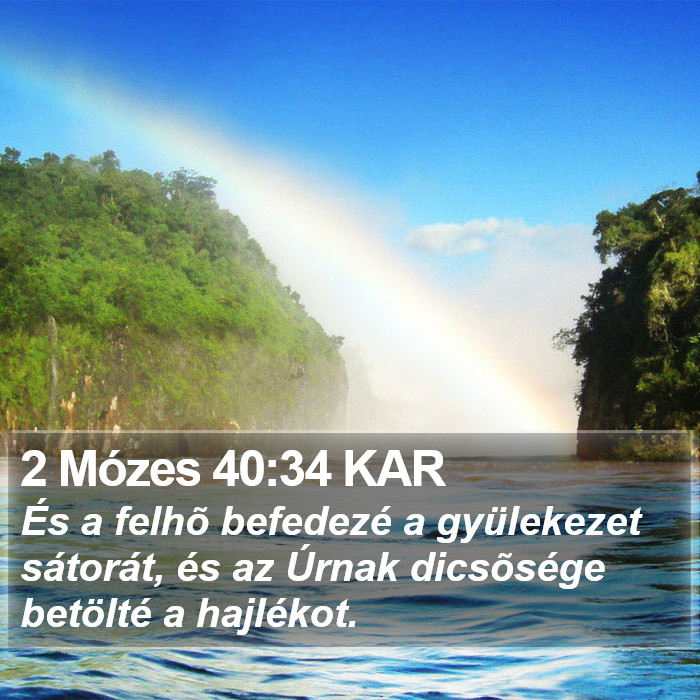 2 Mózes 40:34 KAR Bible Study