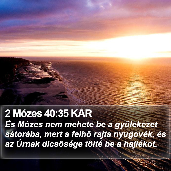 2 Mózes 40:35 KAR Bible Study