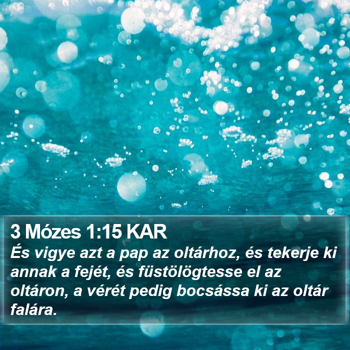 3 Mózes 1:15 KAR Bible Study