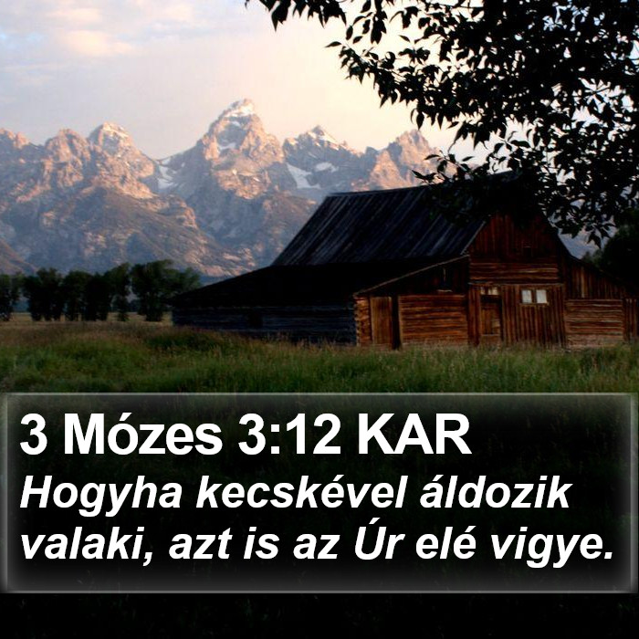 3 Mózes 3:12 KAR Bible Study