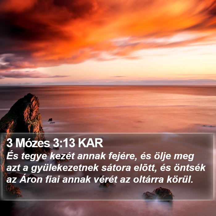 3 Mózes 3:13 KAR Bible Study