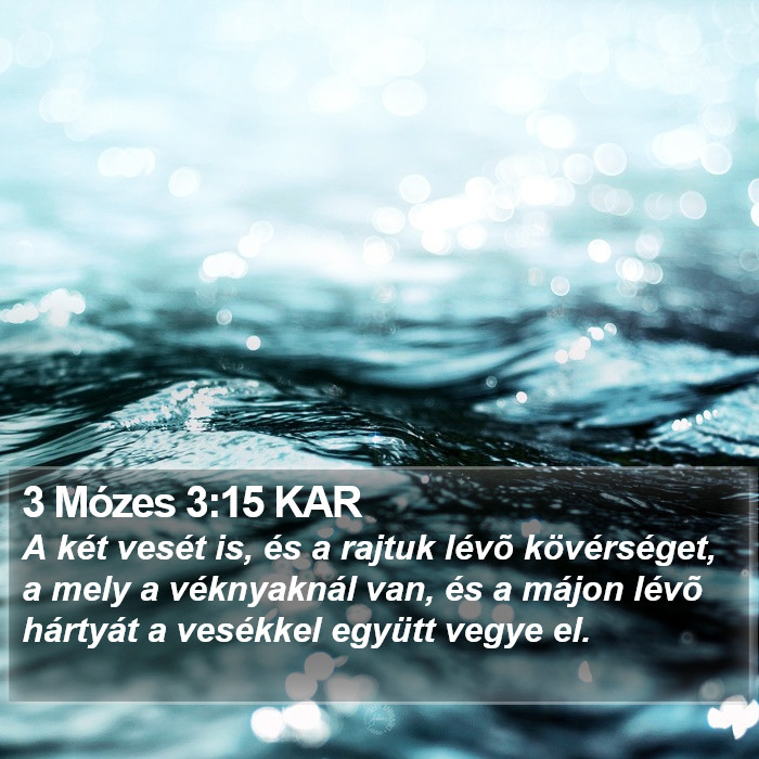 3 Mózes 3:15 KAR Bible Study