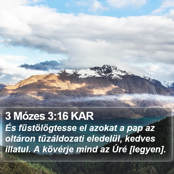 3 Mózes 3:16 KAR Bible Study