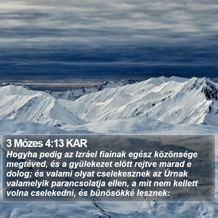 3 Mózes 4:13 KAR Bible Study