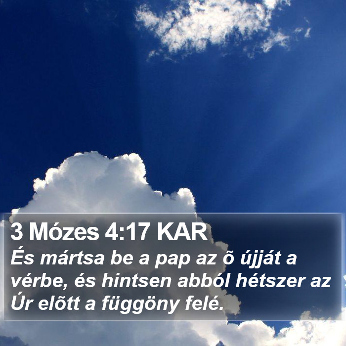 3 Mózes 4:17 KAR Bible Study