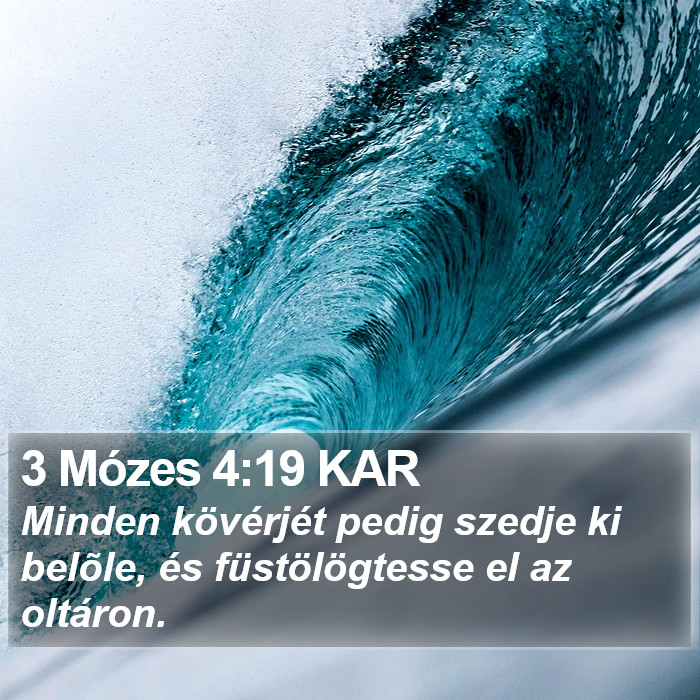 3 Mózes 4:19 KAR Bible Study