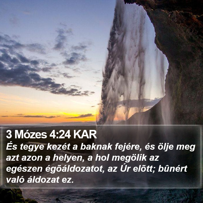 3 Mózes 4:24 KAR Bible Study