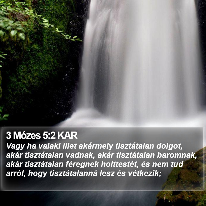 3 Mózes 5:2 KAR Bible Study