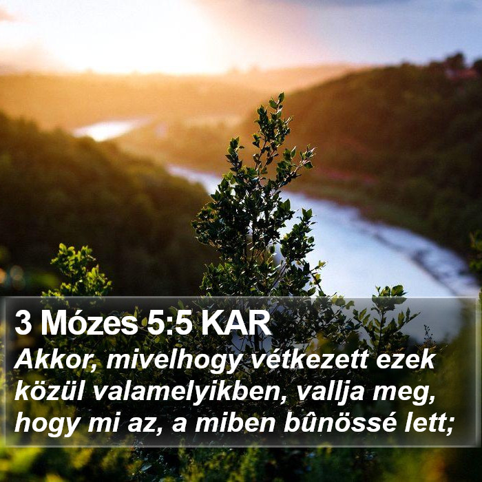 3 Mózes 5:5 KAR Bible Study